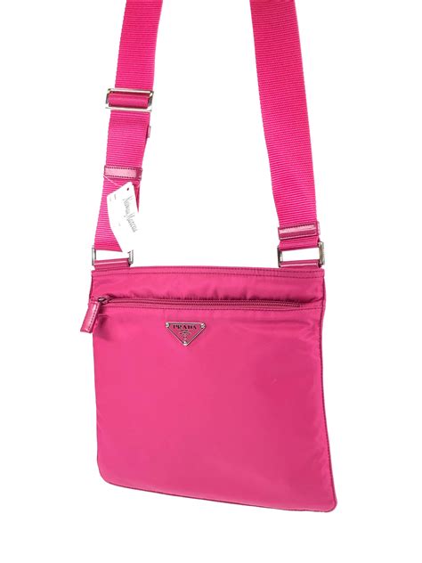 prada mini nylon bag pink|Prada nylon tote bag small.